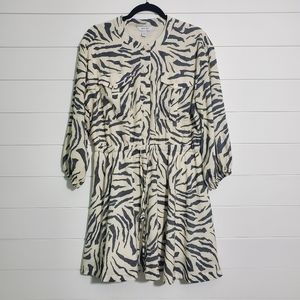 Nine West Animal Print Fit and Flare Dress. Size L